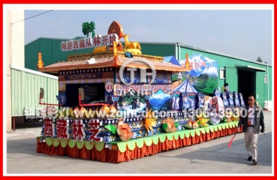 西藏林芝庆典彩车制作民族色彩浓郁