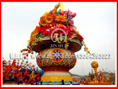 第二十六届自贡国际恐龙灯会大型彩灯花灯制作《花团锦簇》特照