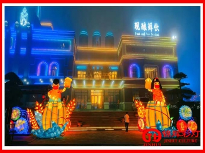 自贡彩灯热舞青岛,璀璨彩灯共舞啤酒节