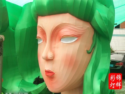 百花仙子彩灯制作 工地采风 美工喷色